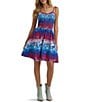 Wrangler Spaghetti Tie Strap Multi Colored Smocked Dress - Image 1