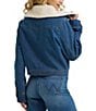 Wrangler Wrangler® Utility Long Sleeve Faux-Shearling Denim Jacket, Color:Carolina - Image 2