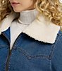 Wrangler Wrangler® Utility Long Sleeve Faux-Shearling Denim Jacket, Color:Carolina - Image 5