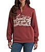 Wrangler Wild West Mock-Neck Quarter-Zip Sweatshirt - Image 1