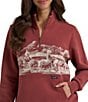 Wrangler Wild West Mock-Neck Quarter-Zip Sweatshirt - Image 4
