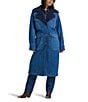 Wrangler Wrange Collared Long Sleeve Sherpa-Lined Denim Coat, Color:Sparkle Blue - Image 2