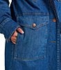Wrangler Wrange Collared Long Sleeve Sherpa-Lined Denim Coat, Color:Sparkle Blue - Image 7