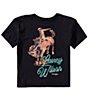 Wrangler Wrangler® x Lainey Wilson Big Girls Short-Sleeve 'Work Don't Work Without Your Back In It' T-Shirt, Color:Black - Image 1