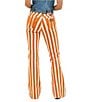 Wrangler x Whataburger Bailey High Rise Orange and White Stripe Flare Jeans, Color:Orange/White - Image 2