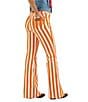 Wrangler x Whataburger Bailey High Rise Orange and White Stripe Flare Jeans, Color:Orange/White - Image 3