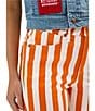 Wrangler x Whataburger Bailey High Rise Orange and White Stripe Flare Jeans, Color:Orange/White - Image 5