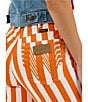 Wrangler x Whataburger Bailey High Rise Orange and White Stripe Flare Jeans, Color:Orange/White - Image 6