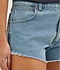 Wrangler x Whataburger Rework High Rise Denim Shorts, Color:Sun Washed - Image 5