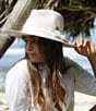 Wyeth Bennie Suede Band Cashmere Wool Feather Fedora Hat, Color:Bone - Image 2