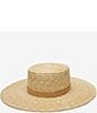Color:Natural - Image 1 - Beverly Straw Boater Hat