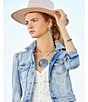 Color:Natural - Image 4 - Frankie Straw Panama Hat