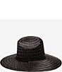 Color:Black - Image 3 - Lagoon Beaded Strap Palm Straw Fedora Hat