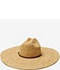 Color:Natural - Image 1 - Milos Stampede Strap Woven Straw Floppy Hat