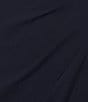 Color:Navy - Image 4 - 3D Flower Applique Off-the-Shoulder Short Puffed Sleeve Scuba Crepe Sheath Gown
