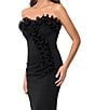 Xscape 3D Ruffle Strapless Midi Dress - Image 3