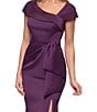 Xscape Asymmetrical Neck Stretch Mikado Long Dress - Image 4