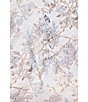Xscape Brocade Floral Print Sweetheart Neck Short Sleeve A-Line Gown, Color:Blue/Gold - Image 5
