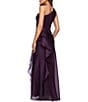 Xscape Long Metallic Organza One Shoulder Gown - Image 2
