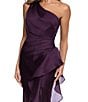 Xscape Long Metallic Organza One Shoulder Gown - Image 5