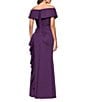 Xscape Off the Shoulder Ride Ruffle Gown - Image 2