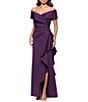 Xscape Off the Shoulder Ride Ruffle Gown - Image 3