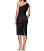 Xscape One Shoulder Ruched Ruffle Midi Dress - Image 2