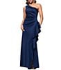 Xscape One Shoulder Side Ruffle Scuba Crepe Gown - Image 4