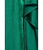 Xscape Petite Size Organza Strapless Ruffle Front Gown, Color:Green - Image 5