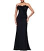Xscape Petite Size Strapless Sweetheart Neck Ruffle Hem Long Dress - Image 1