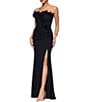 Xscape Petite Size Strapless Sweetheart Neck Ruffle Hem Long Dress - Image 3