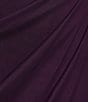Color:Plum - Image 4 - Plus Size Beaded Short Flutter Sleeve V-Neck Jersey Gown