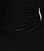 Xscape Plus Size Off The Shoulder Long Sleeve Side Slit Velvet Sheath Dres - Image 5
