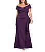 Xscape Plus Size Off the Shoulder Ride Ruffle Gown - Image 1