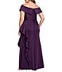 Xscape Plus Size Off the Shoulder Ride Ruffle Gown - Image 2
