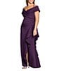 Xscape Plus Size Off the Shoulder Ride Ruffle Gown - Image 3
