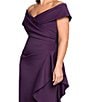 Xscape Plus Size Off the Shoulder Ride Ruffle Gown - Image 4