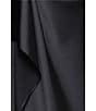 Xscape Plus Size Satin Long Sleeve Faux Wrap Gown, Color:Black - Image 6