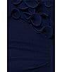 Xscape Plus Size Scuba Crepe Ruffle Off The Shoulder Neck Ruched Gown, Color:Navy - Image 5