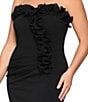Xscape Plus Size Scuba Strapless Sleeveless Flower Detail Gown - Image 4