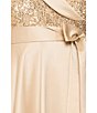 Xscape Plus Size Sequin 3/4 Sleeve Tuxedo Gown - Image 5
