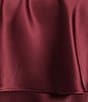 Xscape Plus Size Short Tiered Mock Neck Satin Dress - Image 3