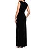 Xscape Sleeveless Side Ruching Velvet Gown - Image 2