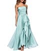 Xscape Strapless Organza Ruffle Gown - Image 1