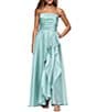 Xscape Strapless Organza Ruffle Gown - Image 4