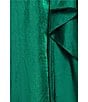 Xscape Strapless Organza Ruffle Gown, Color:Green - Image 5