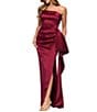 Xscape Stretch Mikado Strapless Side Ruffle Sheath Gown - Image 3