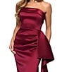 Xscape Stretch Mikado Strapless Side Ruffle Sheath Gown - Image 4