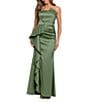 Xscape Stretch Mikado Strapless Sleeveless Gown - Image 1