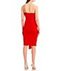 Color:Red - Image 2 - Asymmetrical Side Slit Midi Dress